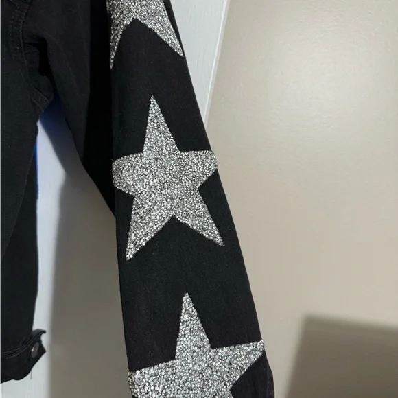 Black and Blue Colts Jacket with Silver Stars